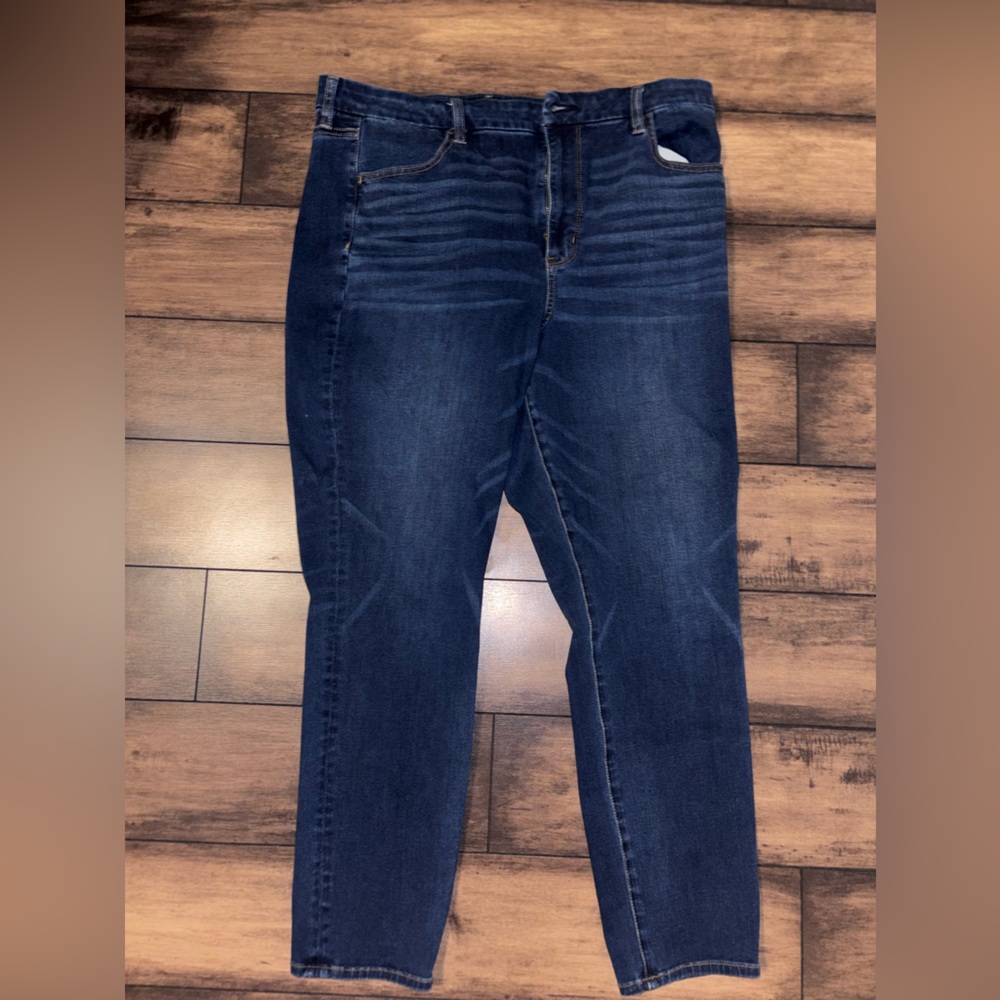 American Eagle Outfitters Dark Blue High-Rise Skinny Jeans